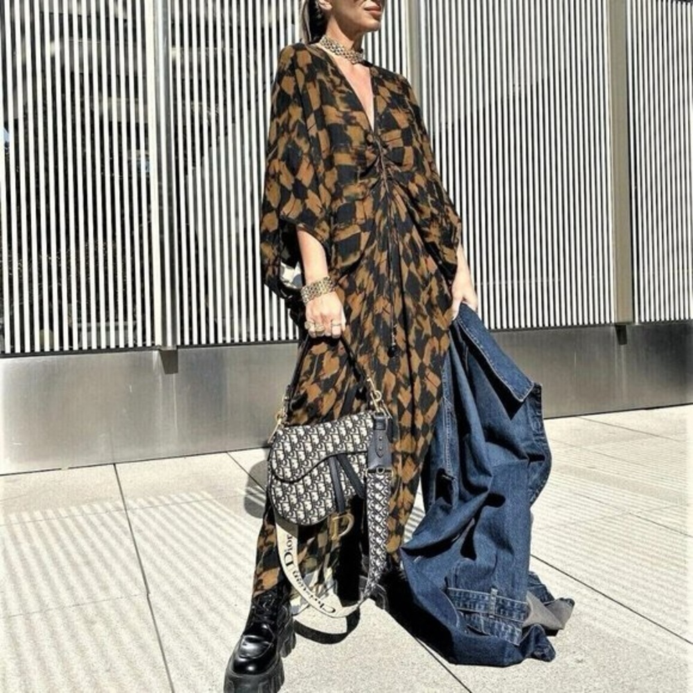 Zara limited edition printed tunic dress Stylish Geometric Patterned Dress